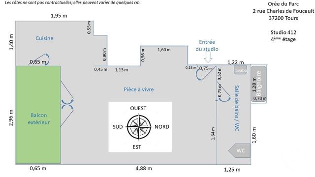 Appartement T1 à louer - 1 pièce - 23.0 m2 - TOURS - 37 - CENTRE - Century 21 Agence Grand Sud Appartement T1 à louer - 1 pièce - 23.0 m2 - TOURS - 37 - CENTRE - Century 21 Agence Grand Sud